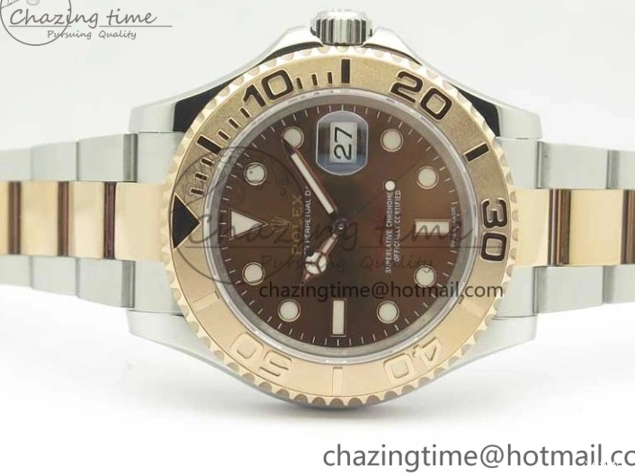 SS A2836 Dial Brown VRF Bracelet Best on SS RG 1:1 Yacht-Master 116621 Edition 0126